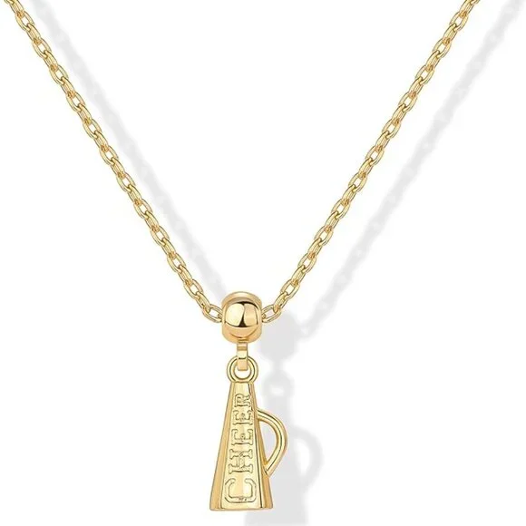 Neiman Marcus 14K Gold Plated Cheer Megaphone Necklace - Picture 3 of 3